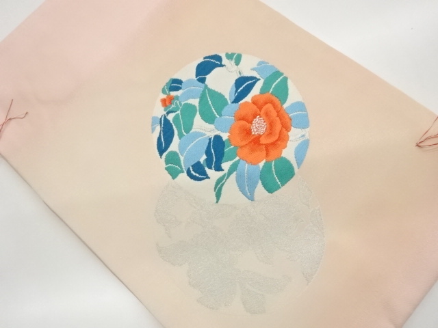 JAPANESE NAGOYA OBI / UNUSED / WOVEN FLOWER